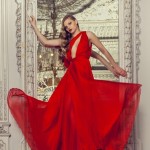Kırmızı Şifon Elbise