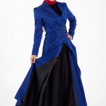 mavi siyah abiye elbise